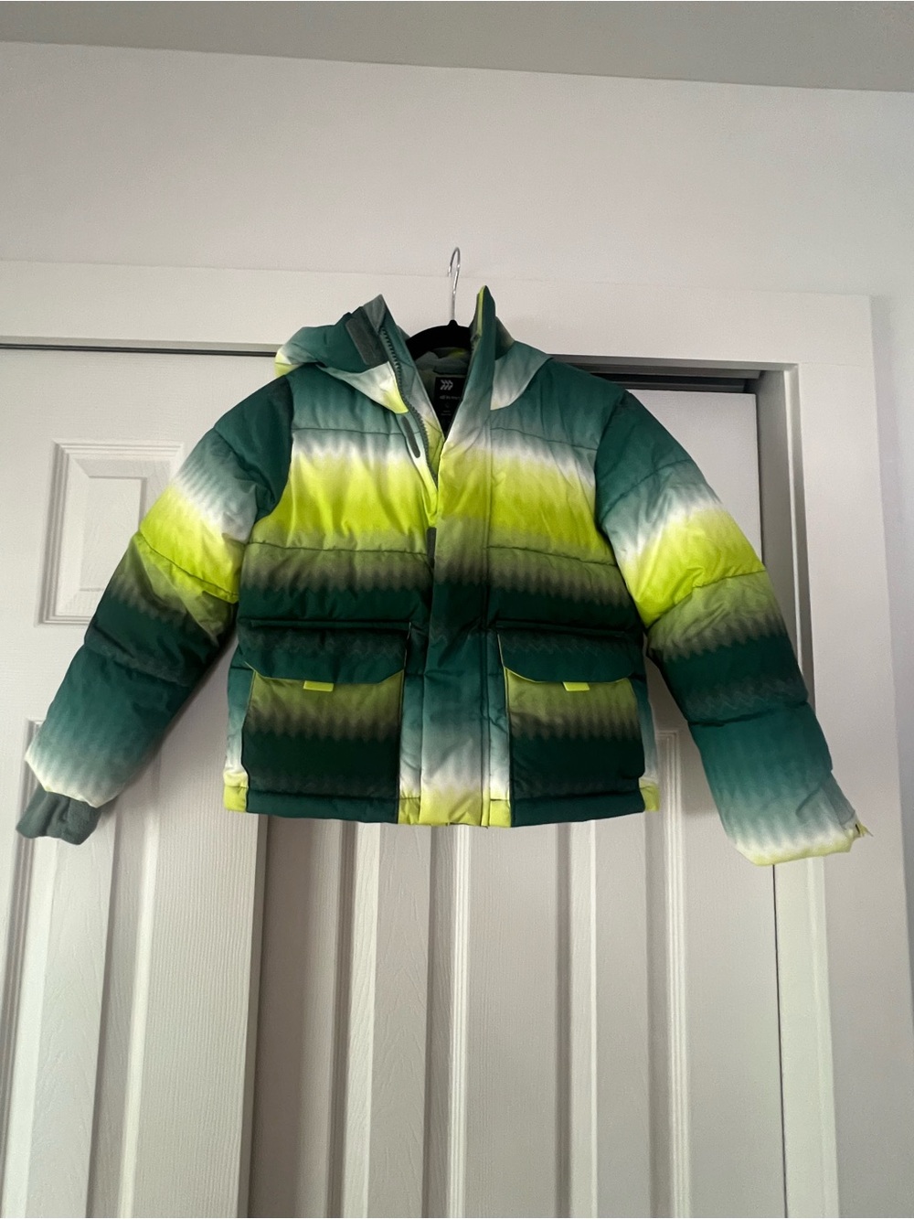 all in motion Green Ombre Hooded Puffer Jacket for Kids